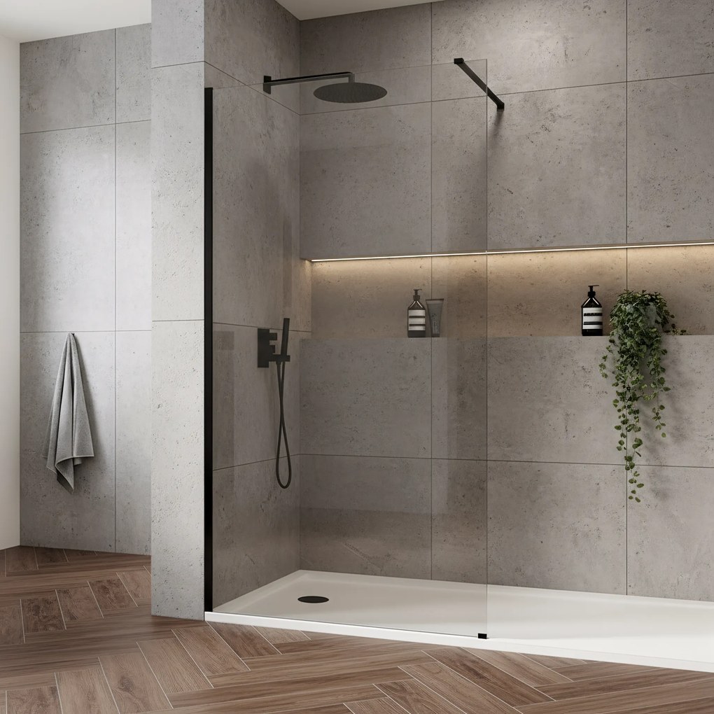 Kabina prysznicowa Walk-In Rea Flexi Transparent / Black 120