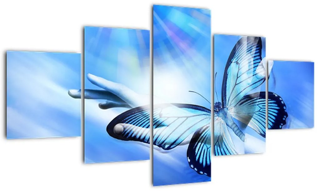 Obraz - Motyl, symbol nadziei (125x70 cm)