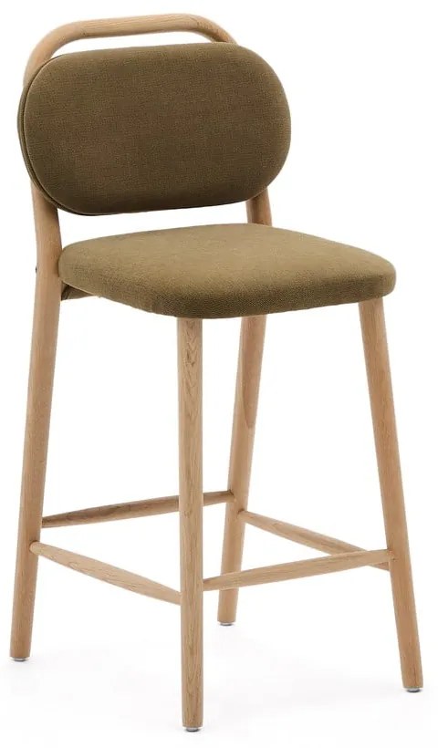 Hoker w kolorze khaki (wysokość siedziska 66 cm) Helda – Kave Home
