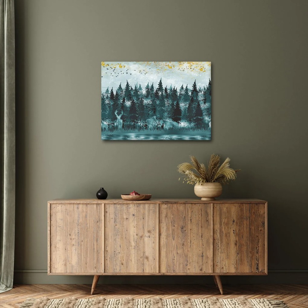 Obraz - Zwierzęta w lesie (70x50 cm)