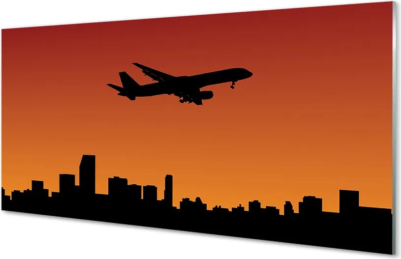 Panel nad Blat Kuchenny Samolot w Blasku Zachodzącego Słońca