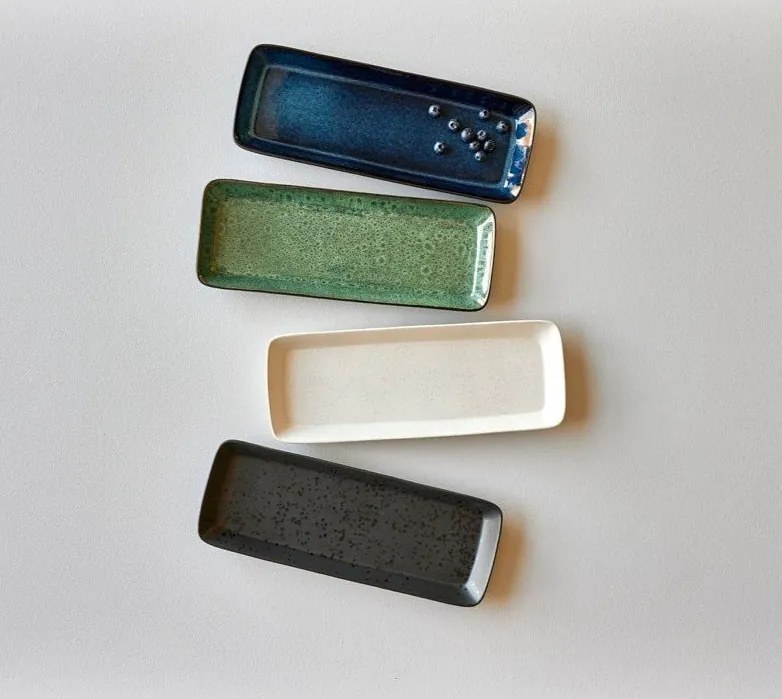 Ceramiczna taca do serwowania 14x38 cm Gastro Green/Black – Bitz