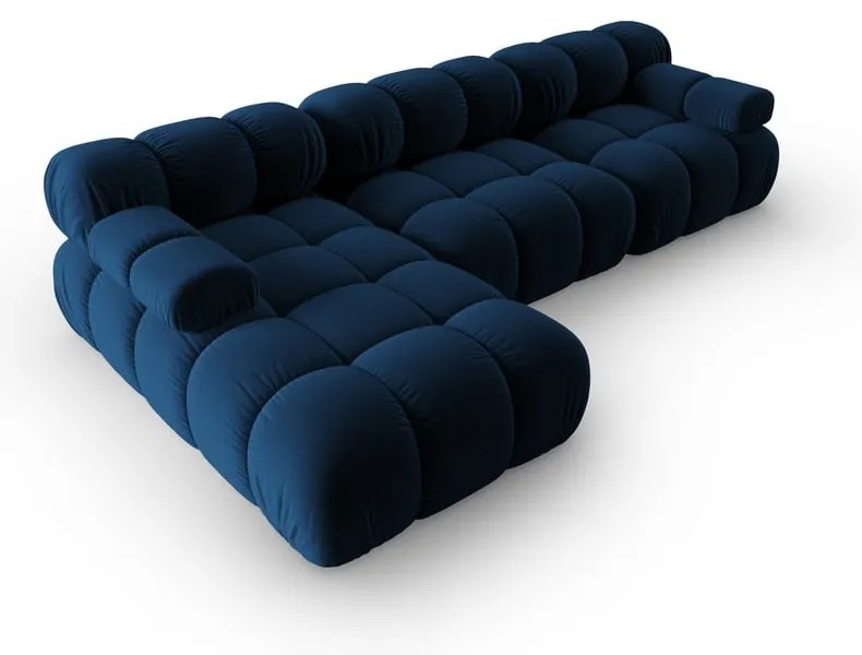 Niebieska aksamitna sofa 285 cm Bellis – Micadoni Home