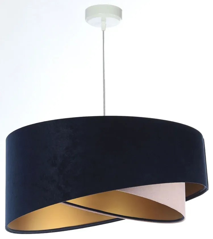 Granatowo różowa lampa wisząca glamour F2-B62