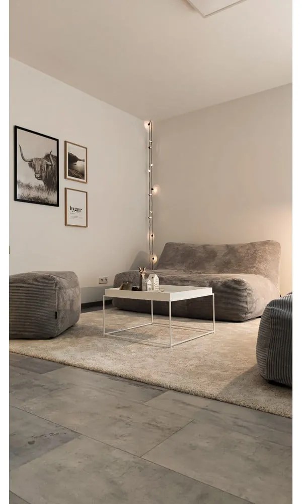 Kremowy worek do siedzenia z materiału bouclé Sofa Tube 160 – SLOWDOWN