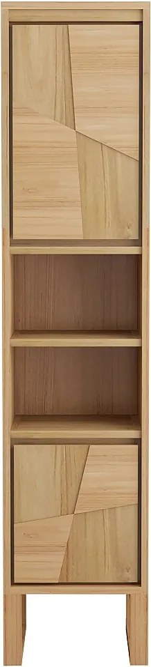 Kolumna łazienkowa stojąca z drewna tekowego z niszami - wys.180 cm - MATARAM