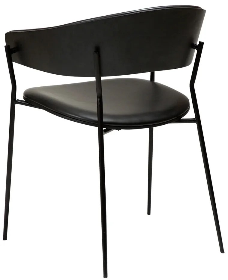 Fotel jadalniany z podłokietnikami w kolorze matowej czerni Crib – DAN-FORM Denmark