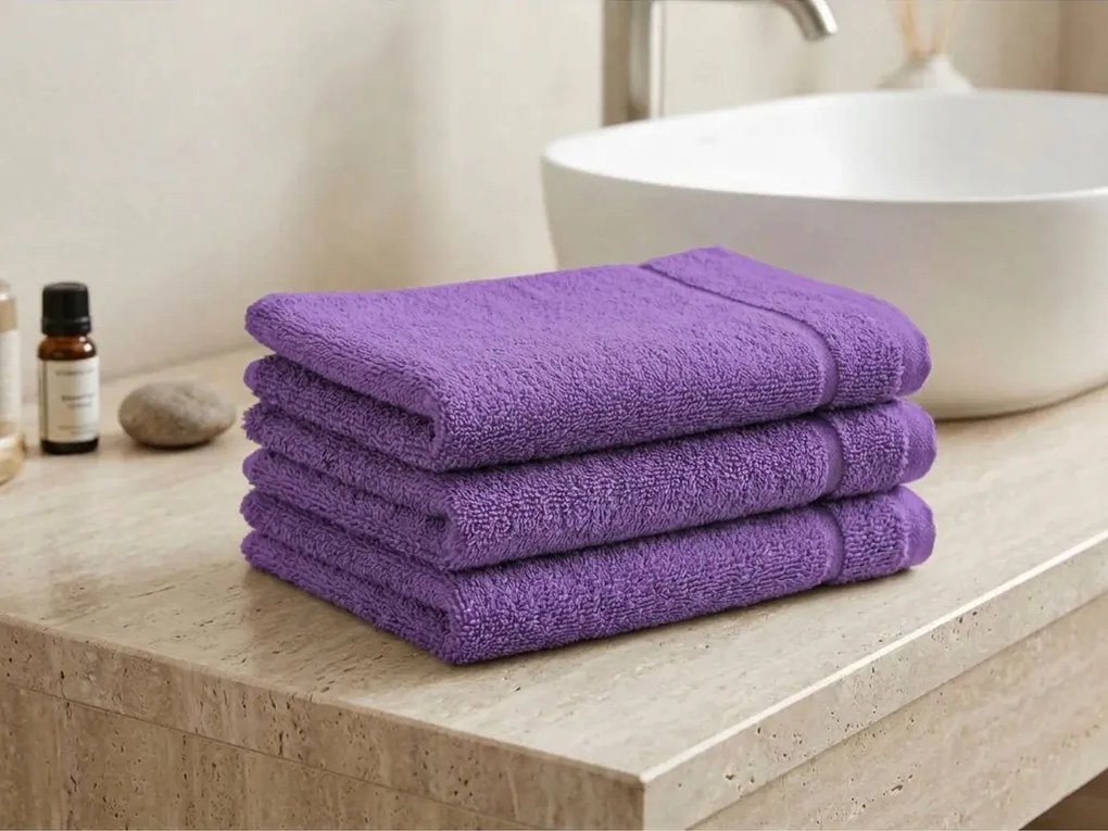 Ręcznik Classic mały fioletowy 30x50 cm, 100% bawełna