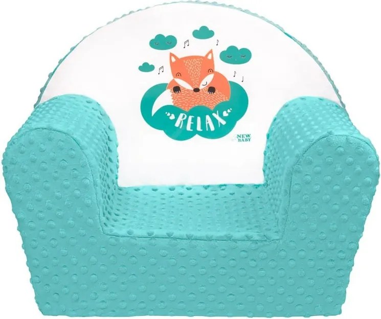New Baby Fotelik dziecięcy z Minky Liška miętowy, 42 x 53 cm