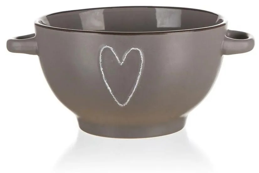 Banquet Miska ceramiczna HEART 660 ml,  brązowy