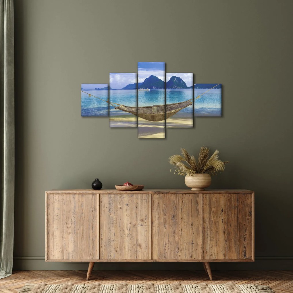 Obraz - Obraz hamaka na plaży 2 (125x70 cm)