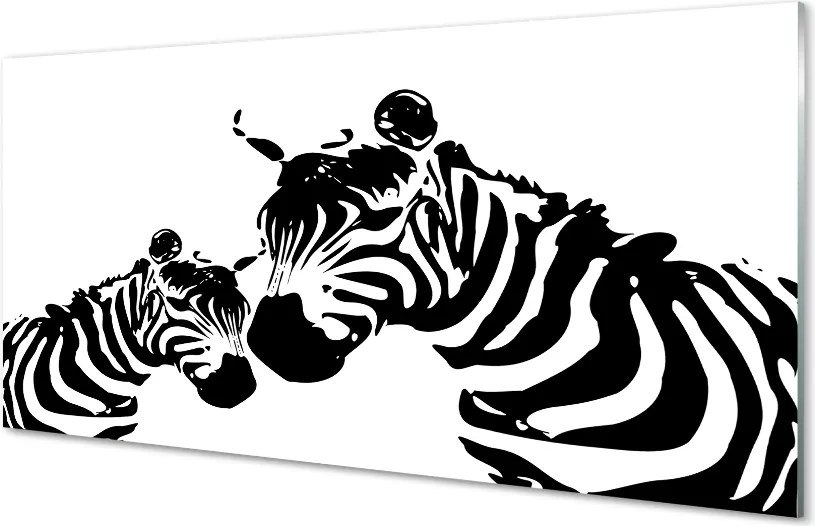 Panel szklany do Kuchni Malowane Zebry w Stylu Pop-Art