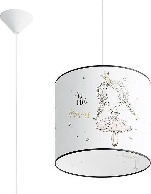 Lampa wisząca PRINCESS 30 biała