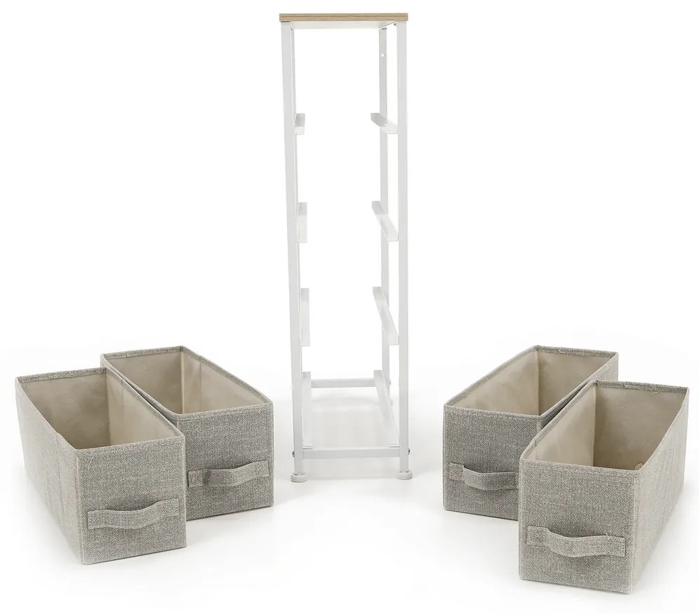 Komoda z szufladami z tkaniny OFELIA, biały