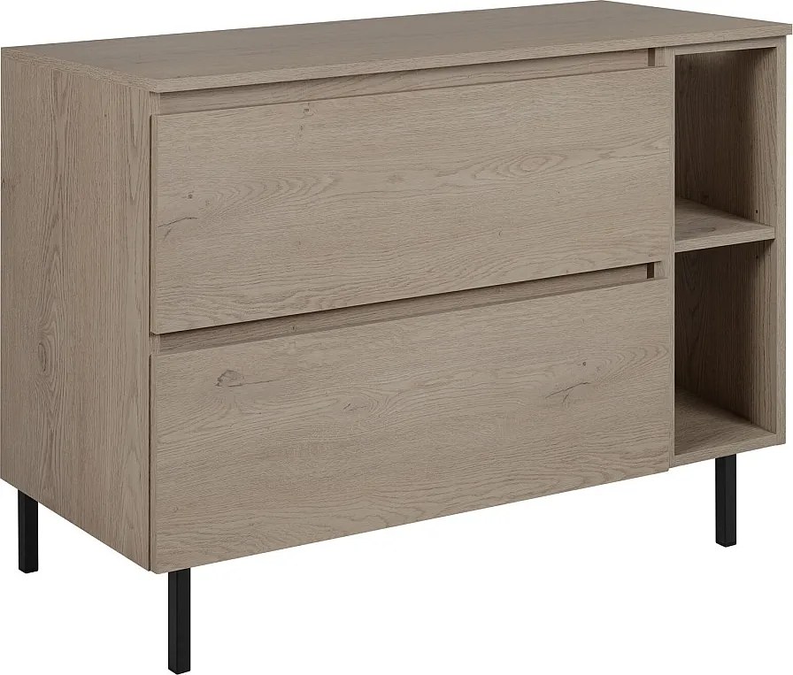 Meble łazienkowe 100 cm (80+20) z blatem górnym + nóżkami meblowymi, Kolor: Dąb Ciemny, 100 x 80,7 x 46 cm