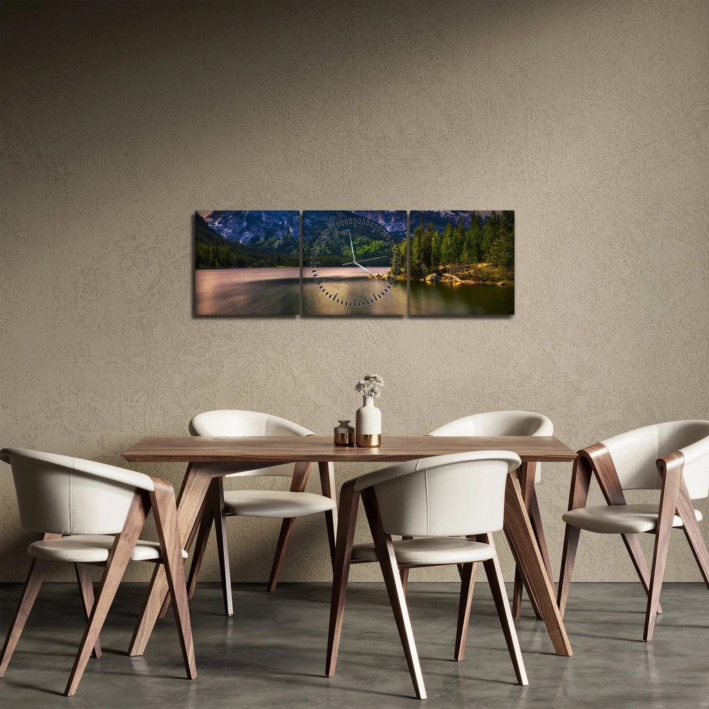 Obraz - Park Narodowy Grand Teton (z zegarem) (90x30 cm)