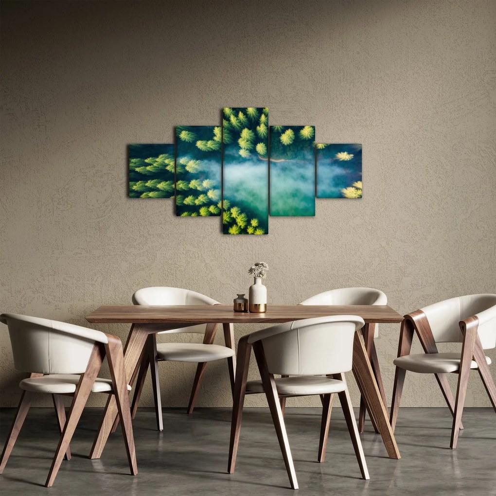 Obraz - Las spowity mgłą (125x70 cm)