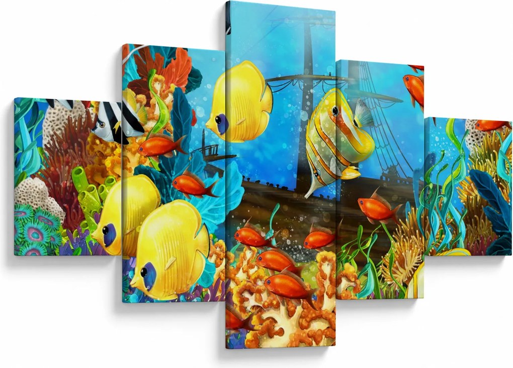 Obraz - Kolorowa rafa koralowa (125x70 cm)