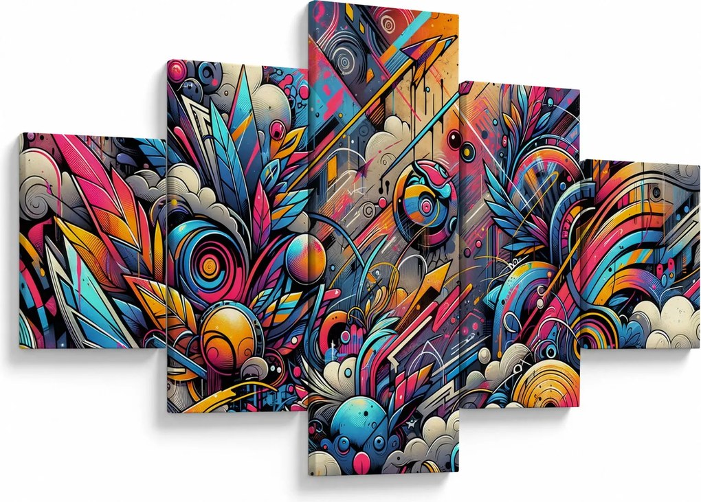 Obraz - Kolorowe graffiti (125x70 cm)