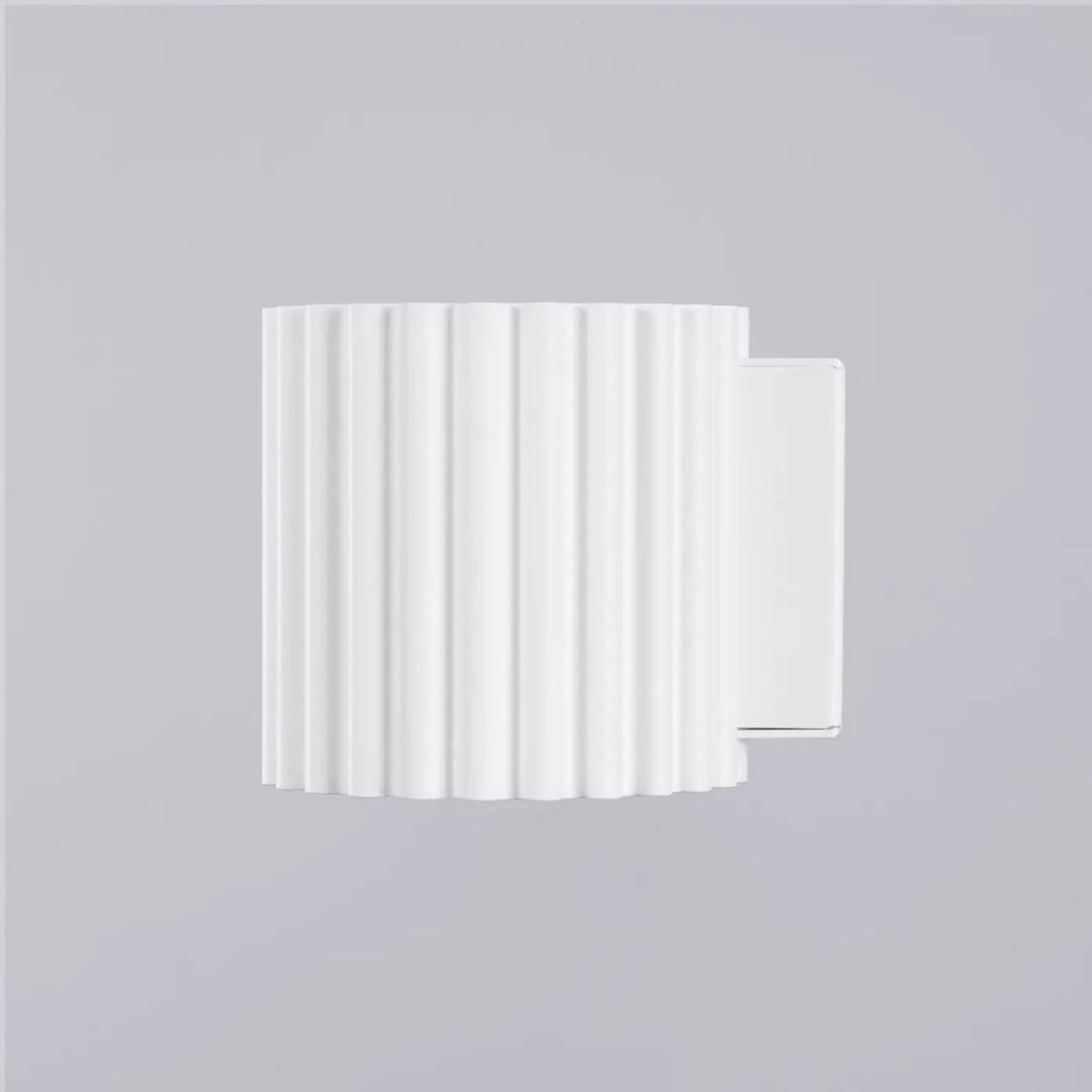Kinkiet AURA biały G9 ryflowany SOLLUX  LIGHTING