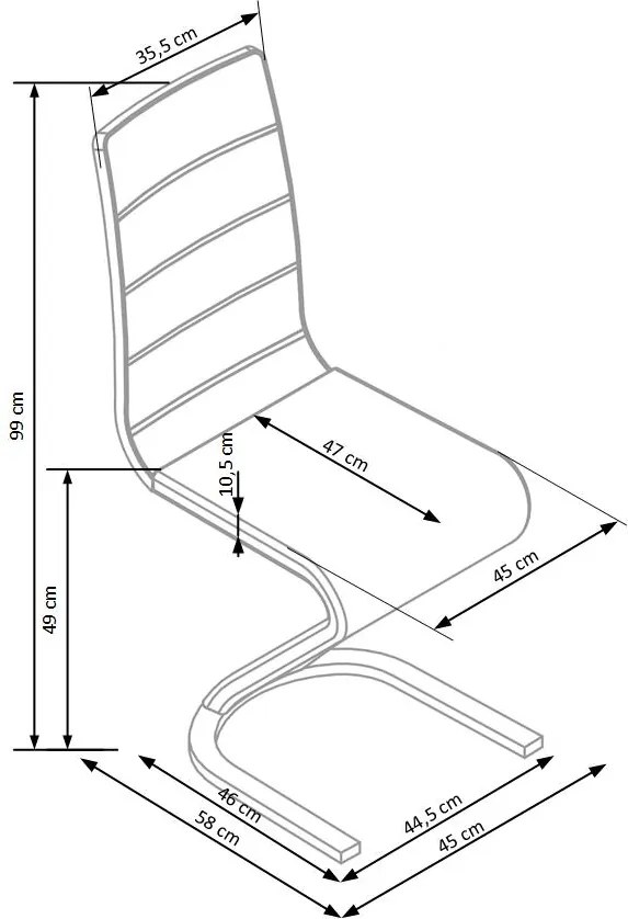 Krzesło do jadalni na płozach K194