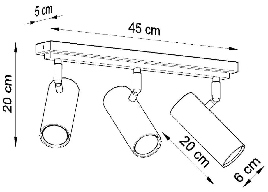 Biała lampa sufitowa 6x45 cm Mira – Nice Lamps