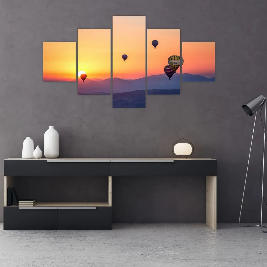 Obraz balonów na ogrzane powietrze (125x70 cm)