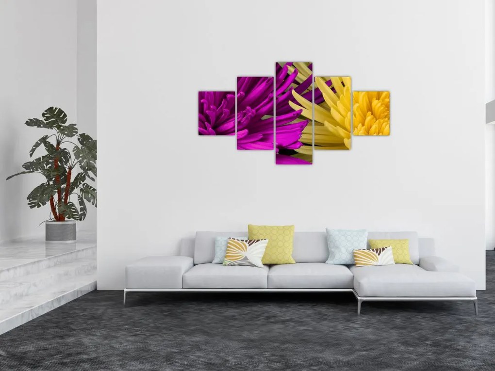 Obraz - szczegóły kwiatów (125x70 cm)