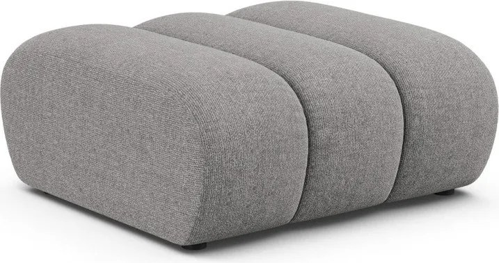 Szary podnóżek z tkaniny szenilowej Lupine – Micadoni