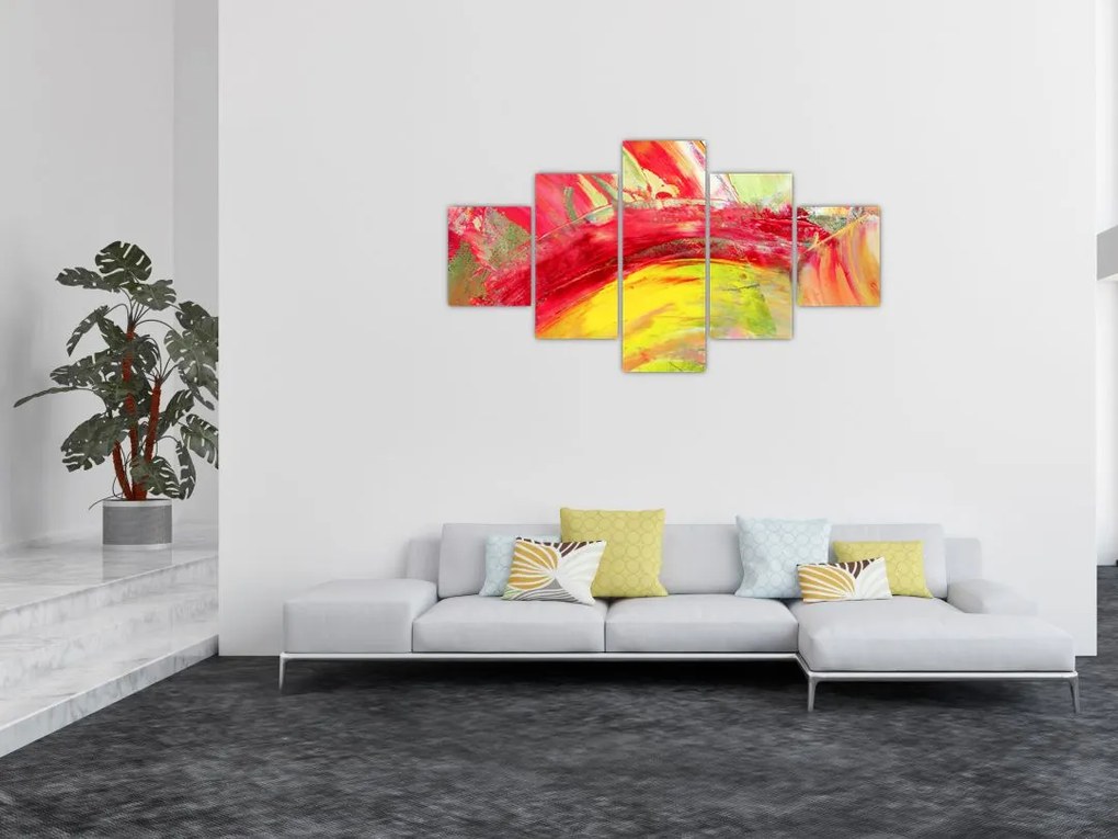 Obraz abstrakcji - malarstwo (125x70 cm)