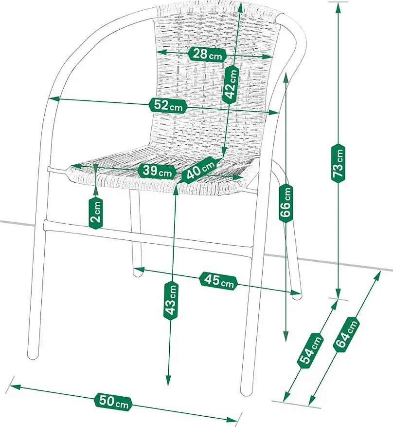 Czarne krzesło ogrodowe F9-D11