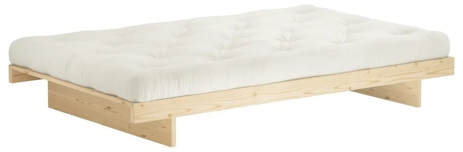 Naturalne łóżko z litego drewna sosnowego ze stelażem 90x200 cm Kanso – Karup Design