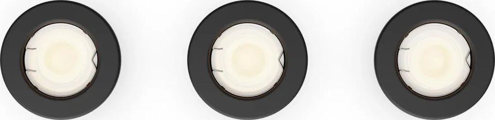 Philips - ZESTAW 3x oprawa wpuszczana sufitowa PERIDOT 1xGU10/7W/230V czarna