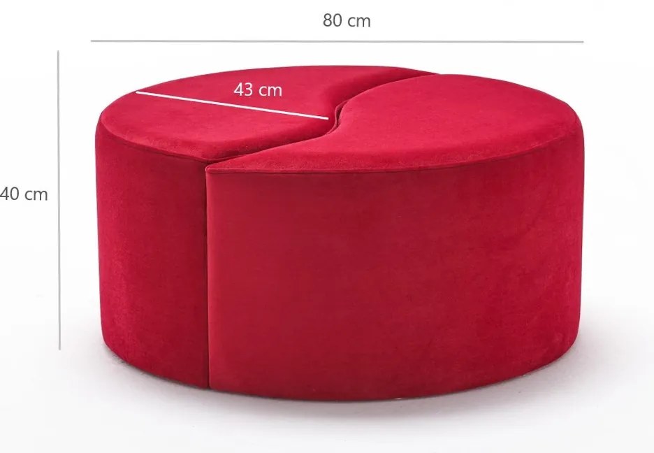 Taboret Alis Puf Red