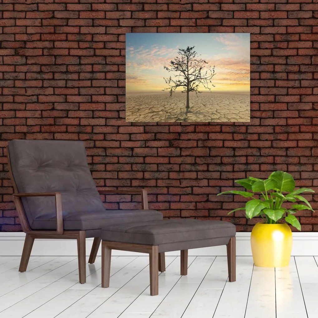Obraz - Drzewo na pustyni (70x50 cm)