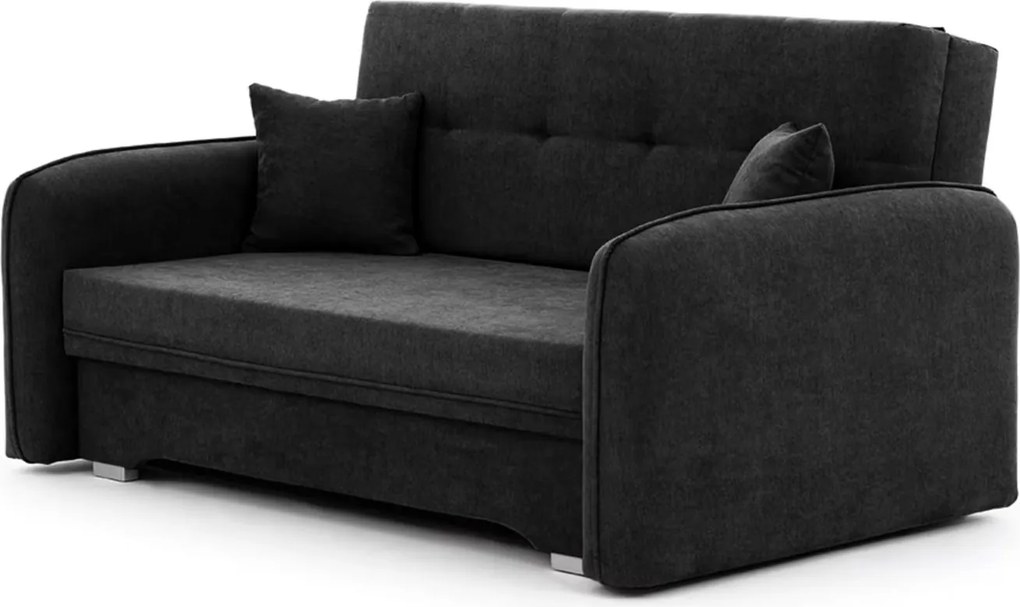 Rozkładana sofa 2-miejscowa LAINE, czarna