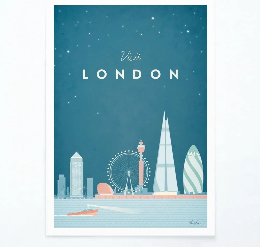 Plakat Travelposter London, 30 x 40 cm