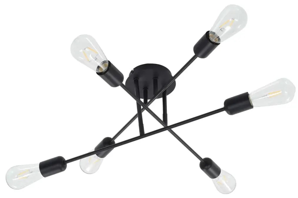 Czarna lampa sufitowa obracana loft - EX85-Berna