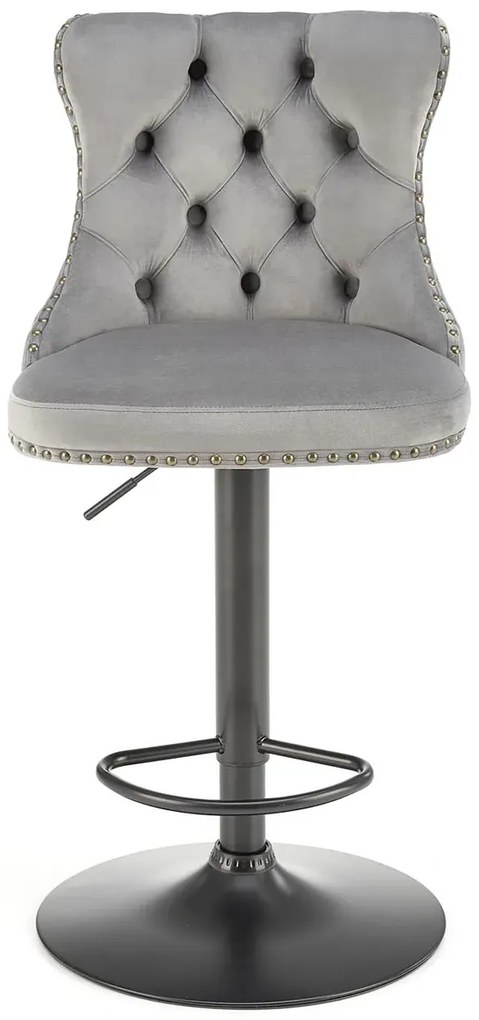 Szary hoker welurowy w stylu glamour S0-N14