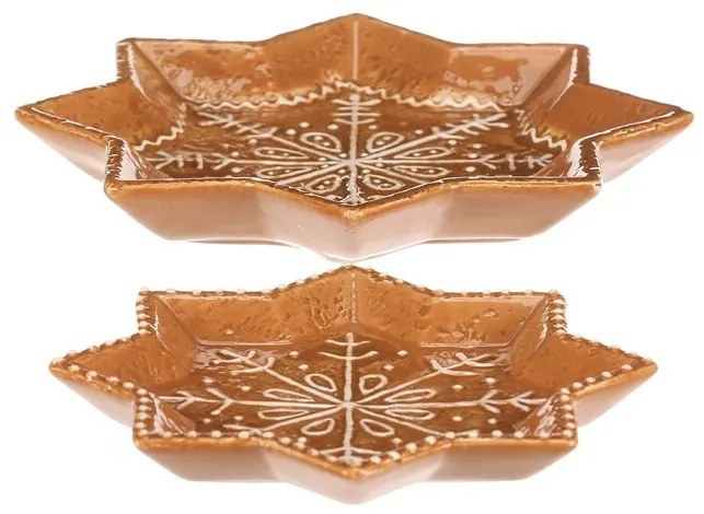 Zestaw tac dekoracyjnych do pierników, 2 szt., ceramika