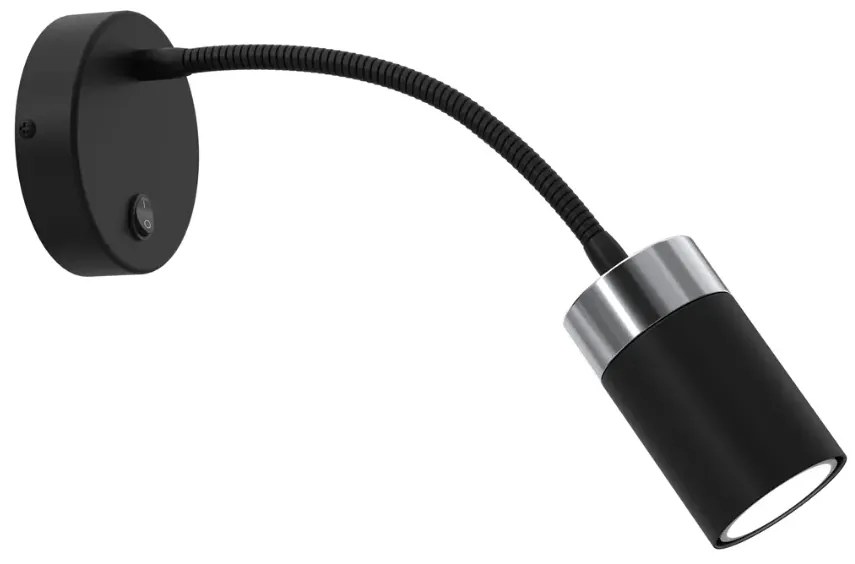 Nowoczesny czarny kinkiet led - K477 W3-F35