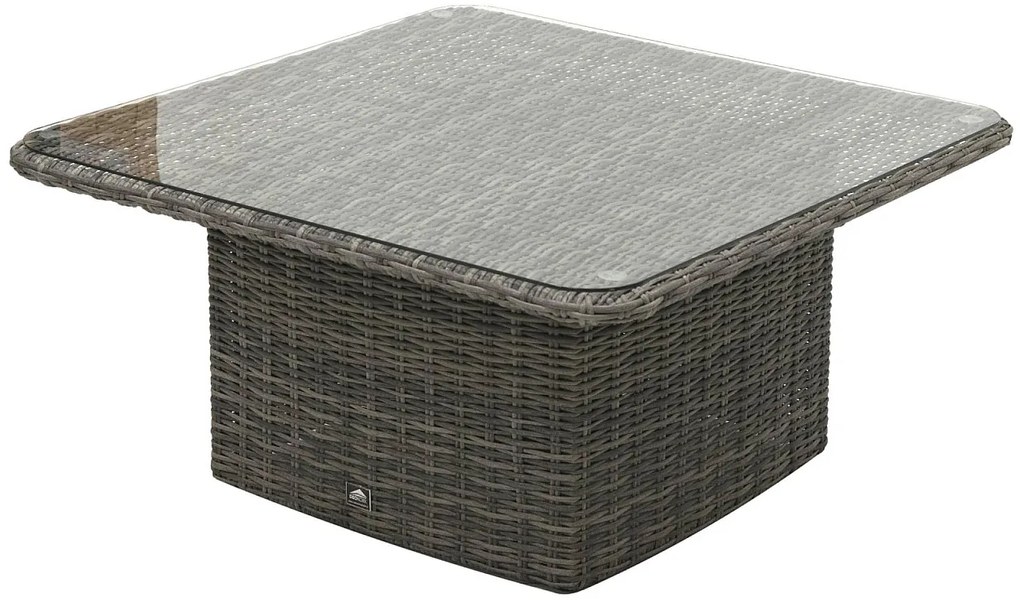 Rattanowy zestaw modułowy BORNEO LUXURY dla 8 osób (szary)