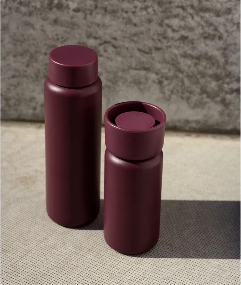 Bordowy kubek termiczny ze stali nierdzewnej 400 ml Singles – Zone