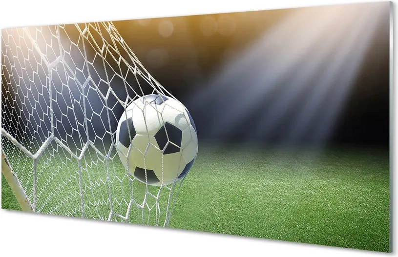 Szklany Panel Piłka na Środku Stadionu