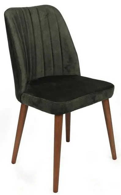 Zestaw krzeseł do jadalni Alfa Khaki and Walnut, 2szt.
