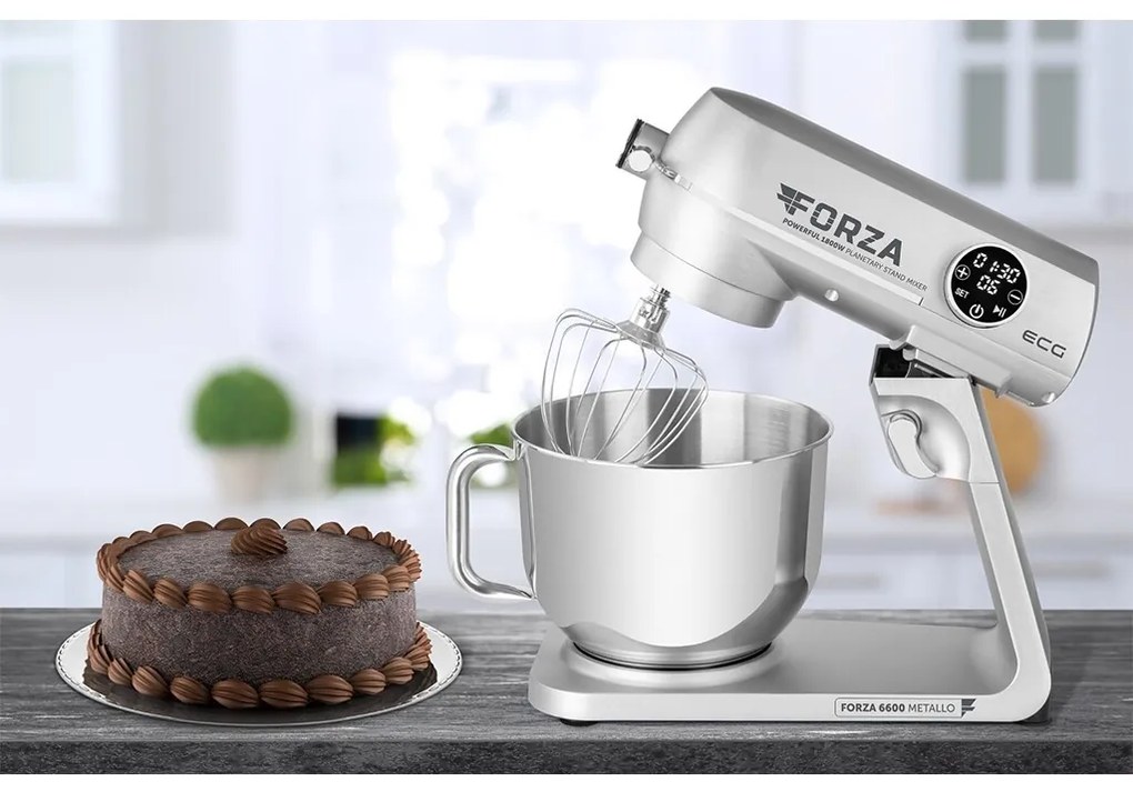 ECG Forza 6600 robot kuchenny Metallo Argento