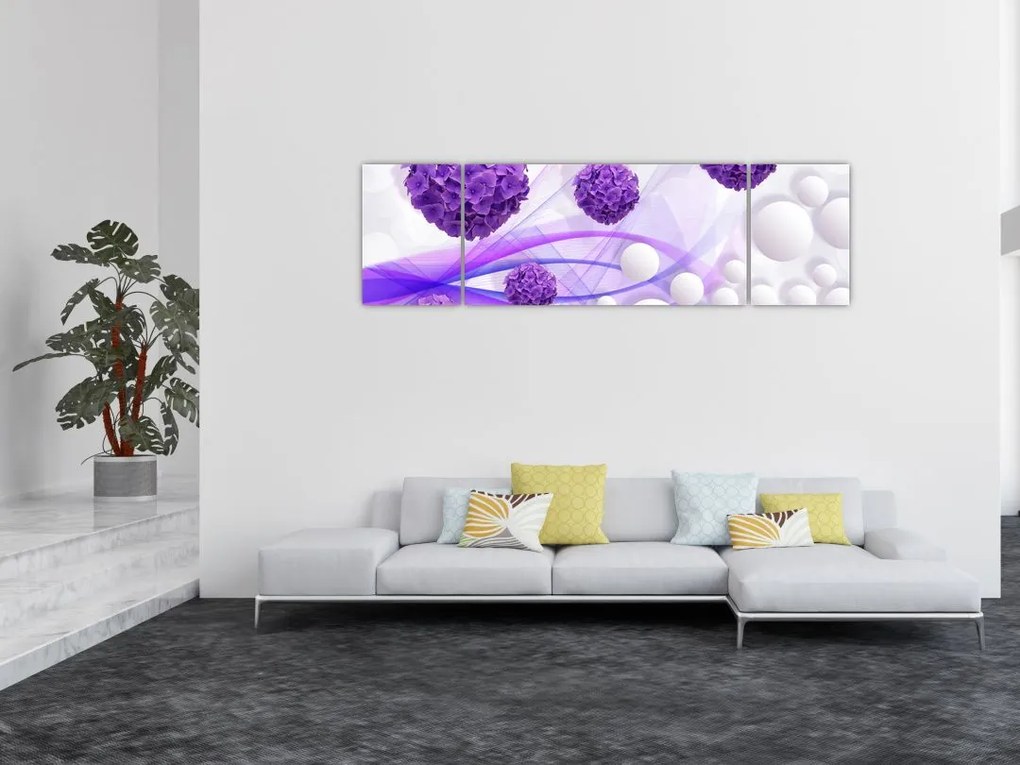 Zdjęcie - Kulki, kulki, kwiaty, ... (170x50 cm)