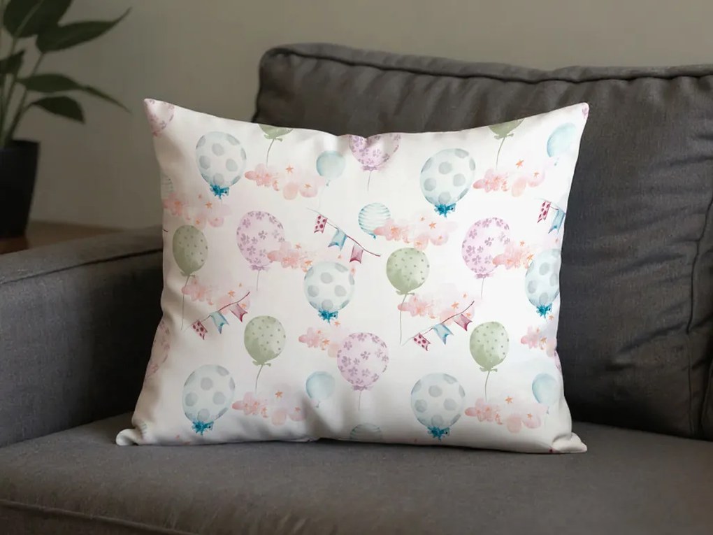 Zestaw 2 szt. dekoracyjnych poszewek na poduszkę BALUNEA 40x60 cm, biała