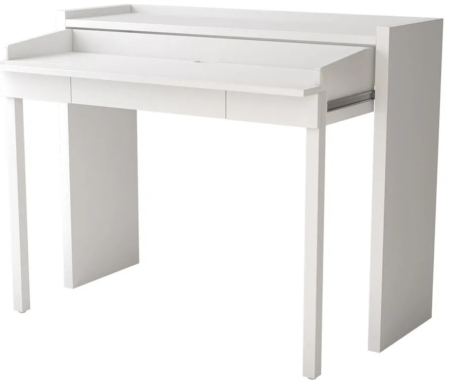 Biurko z białym blatem 36x110 cm Mel – Woodman