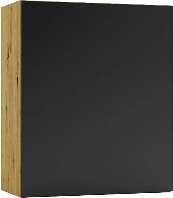 Szafka kuchenna górna 60 cm dąb artisan + czarny D4-B25
